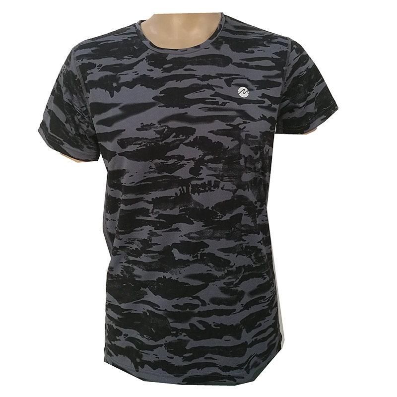 Black Sports T Shirt Sportswear For Men with 100% Polyester HTSMMFENOMEN