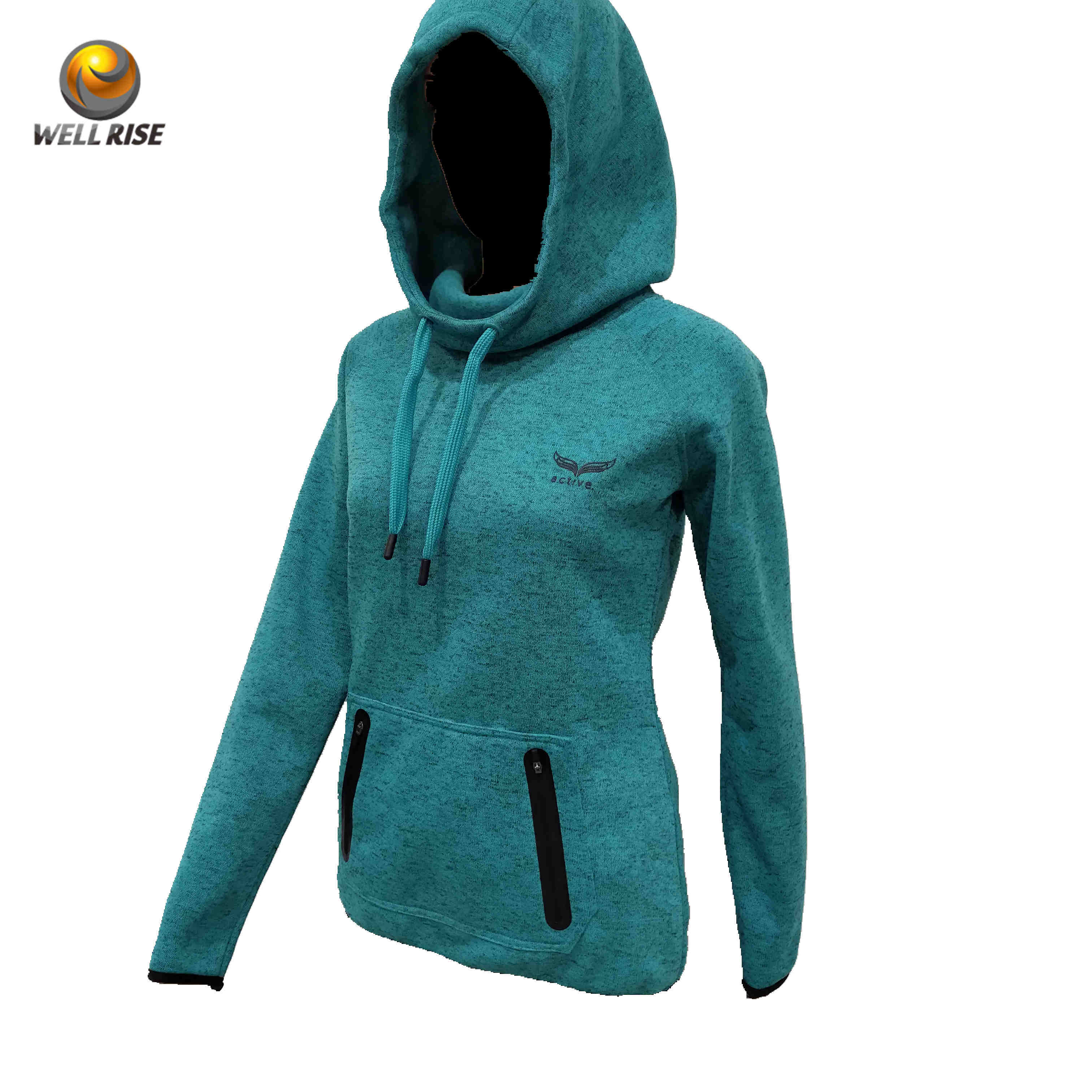 Women's premier pullover hoodie polyester quick dry fabric