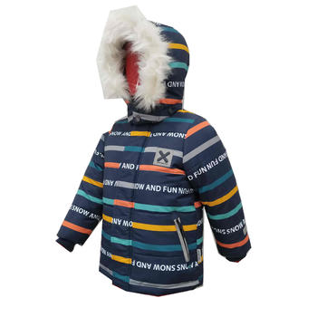 Boy's waterproof windproof ski wear hood detachable jacket
