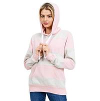 Women's contrast color pullover hoodies
