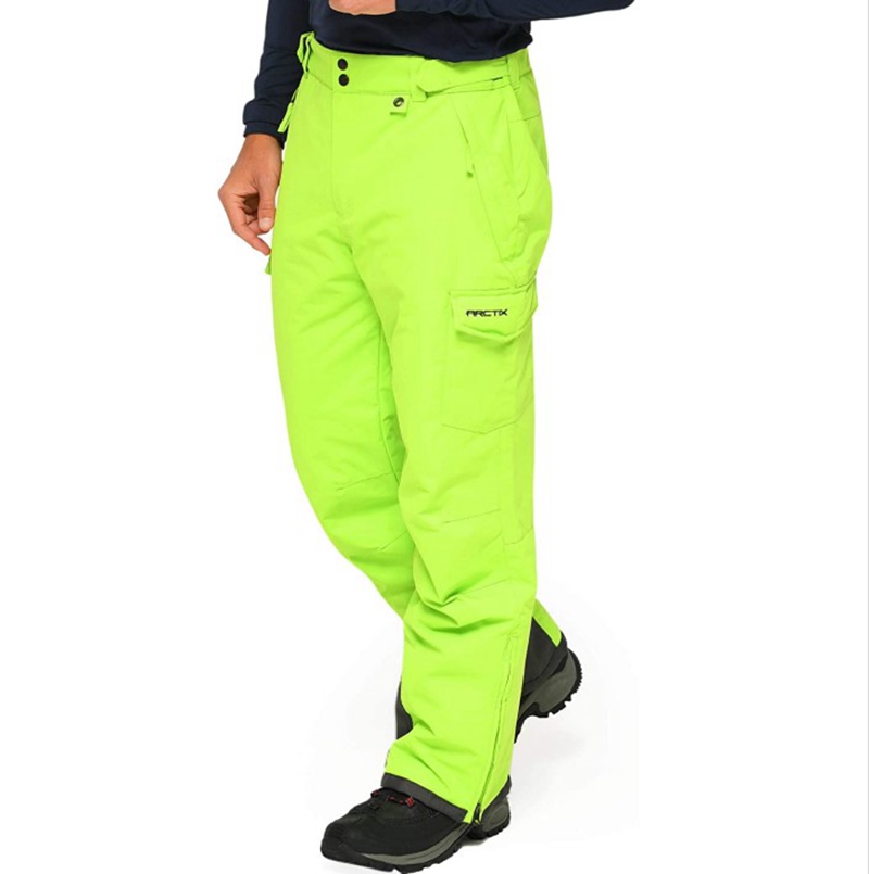 Men's fluorescent green ski pant